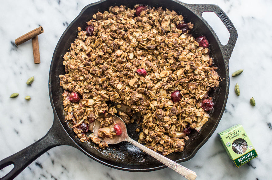 Spiced Apple and Cranberry Crumble by Lisa Lin for Spicely Organics
