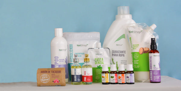 Opción de productos naturales de limpieza y cuidado de la piel