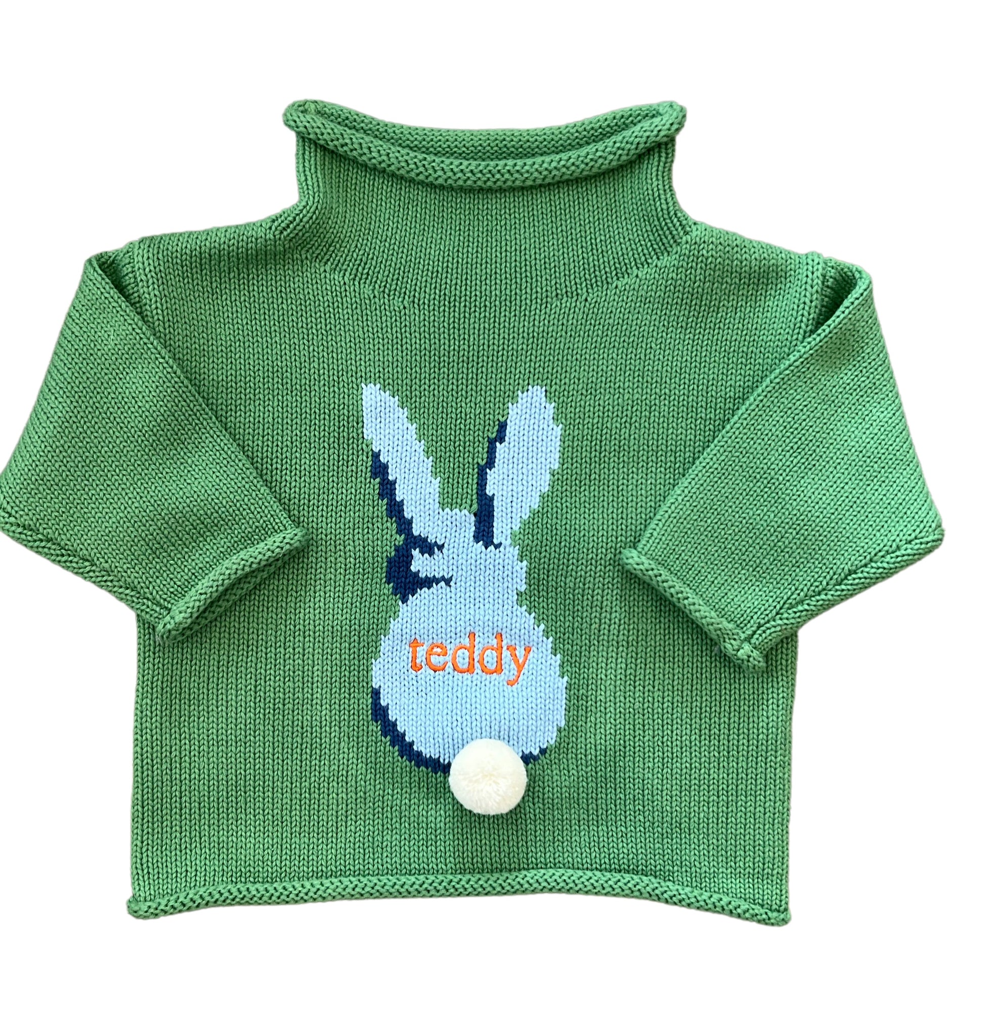 Rollneck Bunny Intarsia Sweater – The Monogram Shop