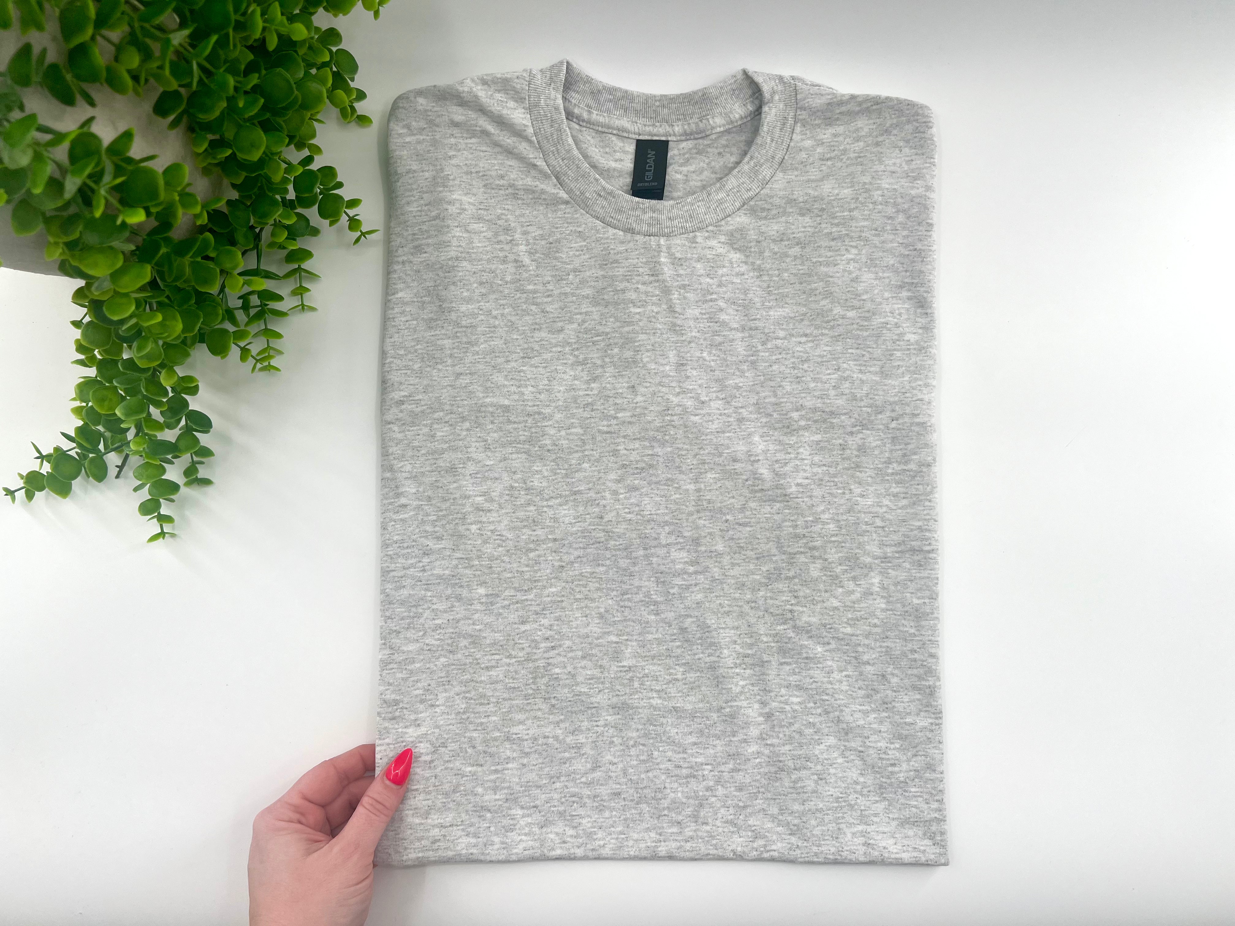 4XL - Ash Tshirt - Gildan Dryblend