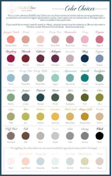 Scotti Cline Designs Color Options