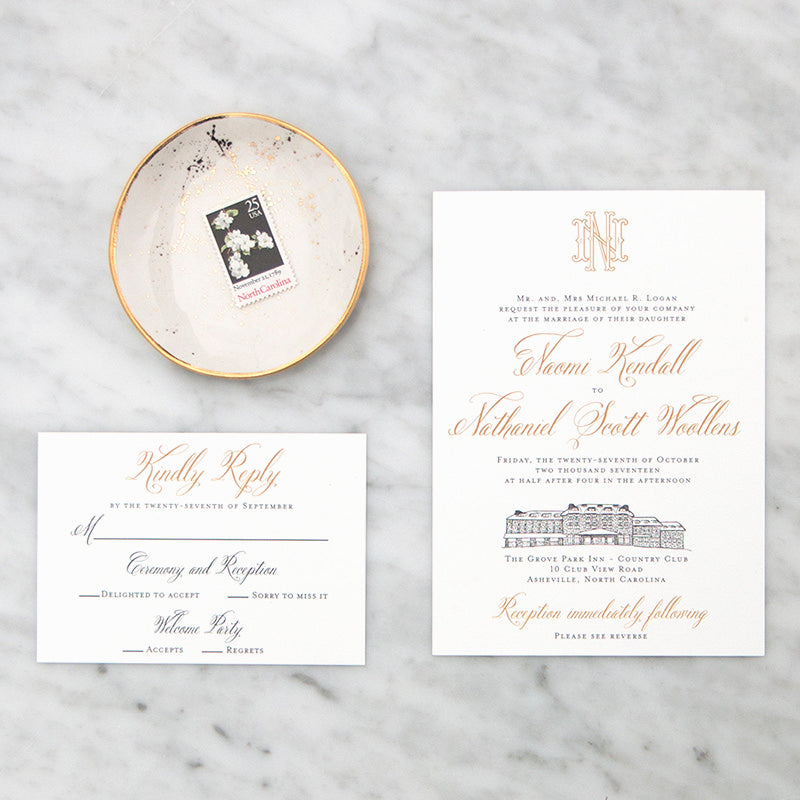 Letterpress Wedding Invitation — Paper in the Park