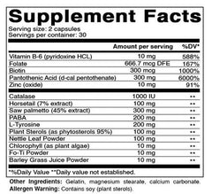 Best Naturals Anti-gray Hair formula 60 capsules Supplement Facts