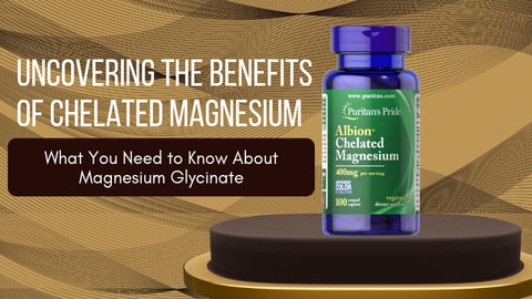 Uncovering the Benefits of Chelated Magnesium: What You Need to Know About Magnesium Glycinate Chelated magnesium is an important mineral with numerous health benefits. It is a form of magnesium that has been chemically bonded to an amino acid, making it easier for the body to absorb. Magnesium glycinate is a specific type of chelated magnesium, and it has its own set of benefits. In this article, we'll explore the benefits of chelated magnesium, what magnesium glycinate is, and how to supplement with chelated magnesium. What is Chelated Magnesium? Chelated magnesium is a form of magnesium that has been chemically bound to an amino acid, such as glycine, lysine, or arginine. This process is known as chelation, and it helps to make the magnesium more bioavailable, which means that it can be more easily absorbed into the body. For centuries, people have used chelated magnesium to treat a variety of ailments, from headaches to muscle cramps. It is also used to promote general well-being and reduce stress. It is an essential mineral that is found in many foods, but it can also be taken as a supplement. Benefits of Chelated Magnesium •	It’s known to help with muscle cramps and spasms by relaxing tense muscles and reducing pain, making it a great choice for people who suffer from chronic muscle pain. •	May help to lower blood pressure, which can help to reduce the risk of cardiovascular disease. •	Finally, chelated magnesium can boost the immune system by reducing inflammation, which can protect against illnesses. Studies have shown that people who take chelated magnesium supplements are less likely to suffer from colds, the flu, and other infections. Benefits of Magnesium Glycinate •	It’s more easily absorbed than other forms of magnesium, making it a great choice for people who are magnesium deficient. •	May help with muscle cramps and spasms by relaxing tense muscles and reducing pain. •	May reduce stress and anxiety levels, promote relaxation, and improve sleep quality, which can help to reduce stress and anxiety symptoms. •	Magnesium glycinate can potentially boost the immune system by reducing inflammation and protecting against illnesses. •	May potentially help to lower blood pressure, which can reduce the risk of cardiovascular disease. •	Studies have found that magnesium glycinate can also help to reduce the risk of type 2 diabetes. How to Supplement with Chelated Magnesium Adding chelated magnesium to your diet can be done in a few different ways. One way is by taking a supplement in either pill or powder form, which can be easily found at most health food stores. Just make sure to check the label and ensure that the supplement contains chelated magnesium. Another way to get chelated magnesium is by incorporating magnesium-rich foods into your diet. Some great food sources of magnesium include leafy greens, nuts, seeds, legumes, and whole grains. Additionally, certain fortified foods like breakfast cereals and breads may also contain added magnesium. By incorporating these foods into your diet, you can increase your intake of chelated magnesium and enjoy its many benefits. Potential Side Effects of Magnesium Glycinate While magnesium glycinate is generally safe, there are some potential side effects to be aware of. It is important to speak to a doctor before taking any supplement, as some people may be at risk for side effects. The most common side effects of magnesium glycinate include gastrointestinal discomfort, such as diarrhea, nausea, and stomach cramps. Additionally, some people may experience headaches, dizziness, or fatigue. If any of these side effects occur, it is important to stop taking the supplement and speak to a doctor. Types of Chelated Magnesium There are several different types of chelated magnesium available. The most common forms are magnesium glycinate, magnesium aspartate, magnesium citrate, and magnesium orotate. Each form has its own unique benefits, so it is important to research each one and choose the one that is right for you. Conclusion Chelated magnesium is an important mineral with numerous health benefits. It is a form of magnesium that has been chemically bonded to an amino acid, making it easier for the body to absorb. Magnesium glycinate is a specific type of chelated magnesium, and it has its own set of benefits. The main benefits of chelated magnesium are that it can help to reduce stress and anxiety, improve sleep quality, reduce muscle cramps and spasms, lower blood pressure, and boost the immune system. Magnesium glycinate is known to be more easily absorbed than other forms of magnesium, making it a great choice for people who are magnesium deficient. When supplementing with chelated magnesium, it is important to speak to a doctor before taking any supplement. They can help to determine the right dosage for you, as well as make sure that the supplement is safe for you to take. Now that you understand the benefits of chelated magnesium and magnesium glycinate, you can make an informed decision about whether it is right for you. With the right supplement, you can enjoy the many health benefits of chelated magnesium.