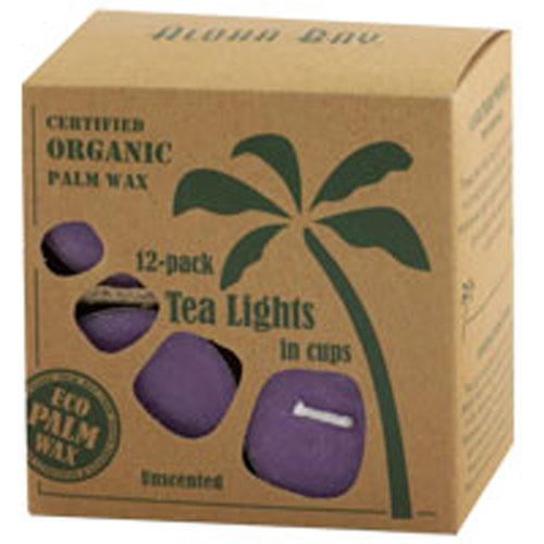 Tea Light Candles Unscented Lavender 12 pack by Aloha Bay