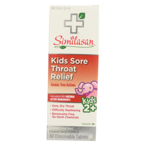 UPC 094841256177 product image for Kids Sore Throat Relief 60 Tabs by Similasan | upcitemdb.com