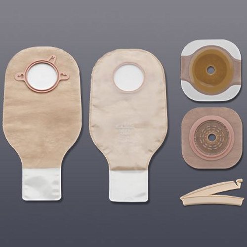 ileostomy /colostomy kit new image two-piece system 12 inch length up to 1-3/4 inch stoma drainable  ultraclear 1 each by hollis