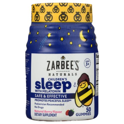 Zarbee's Naturals Children's Sleep with Melatonin, Natural Berry, 50 Gummies