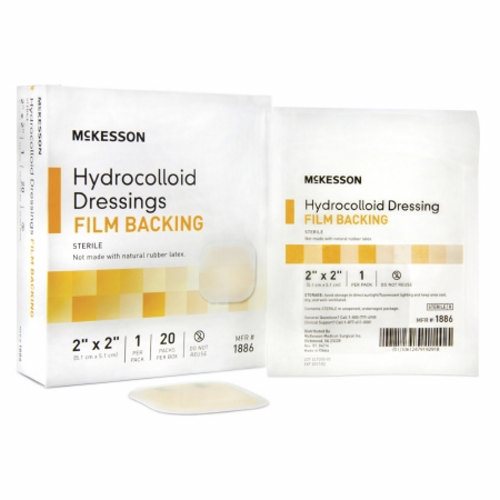 Hydrocolloid Dressing 2 X 2 Inch Sterile - Light Beige 1 Each by McKesson