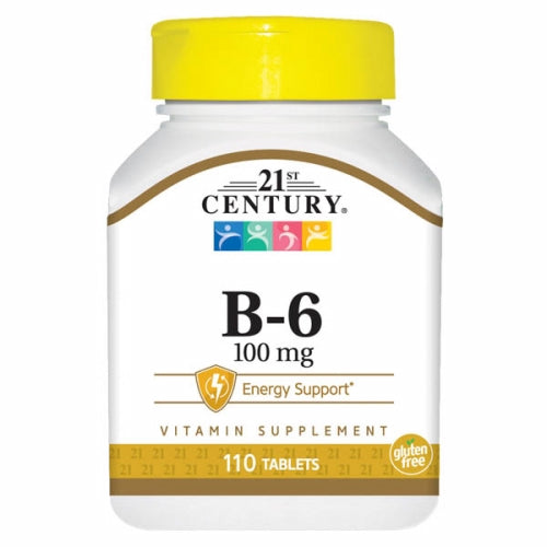 Vitamin B-6 110 Tabs by 21st Century