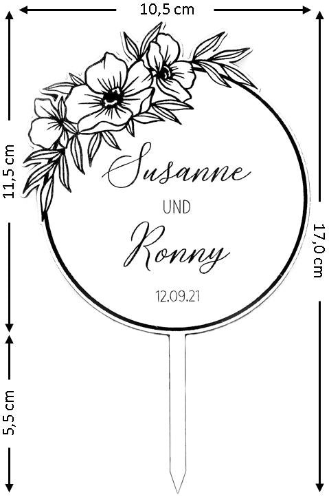  Cake Topper personalisiert Hochzeit - Suzu Papers