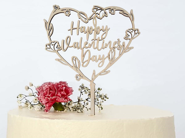 Suzu Papers - Caketopper Tortenstecker Happy Valentine's Day - Geschenkidee Valentinstag