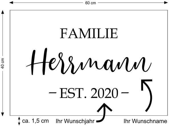 Fußmatte Familie - Suzu Papers