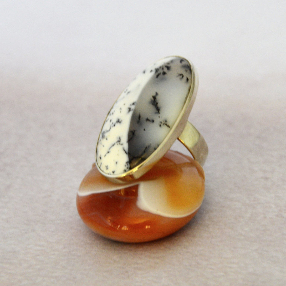 Dendritic Opal Ring - Dakota Nature LLC