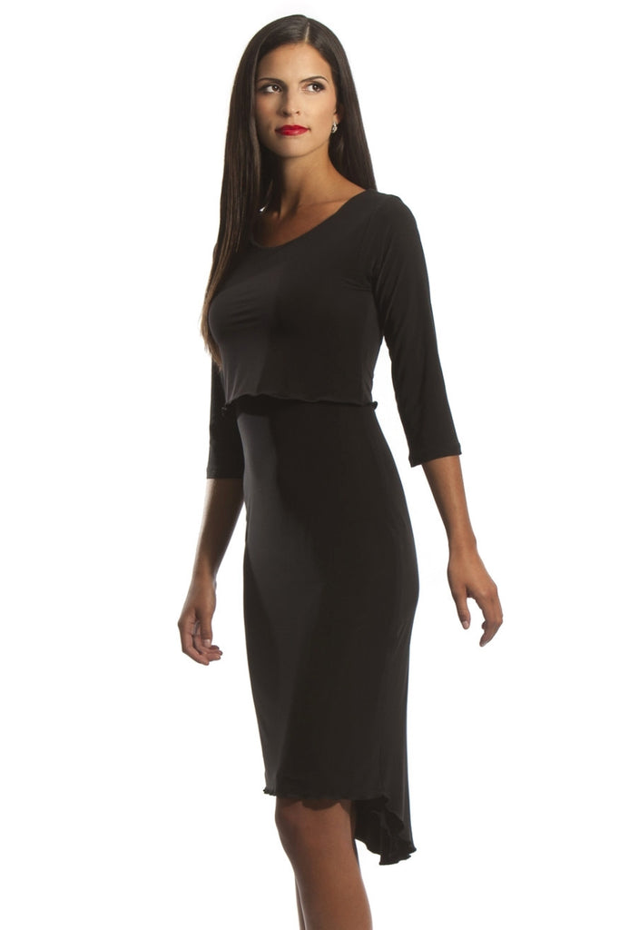 Cocktail Dress| Crop Top Dress| Little Black Dress| Perlae Couture