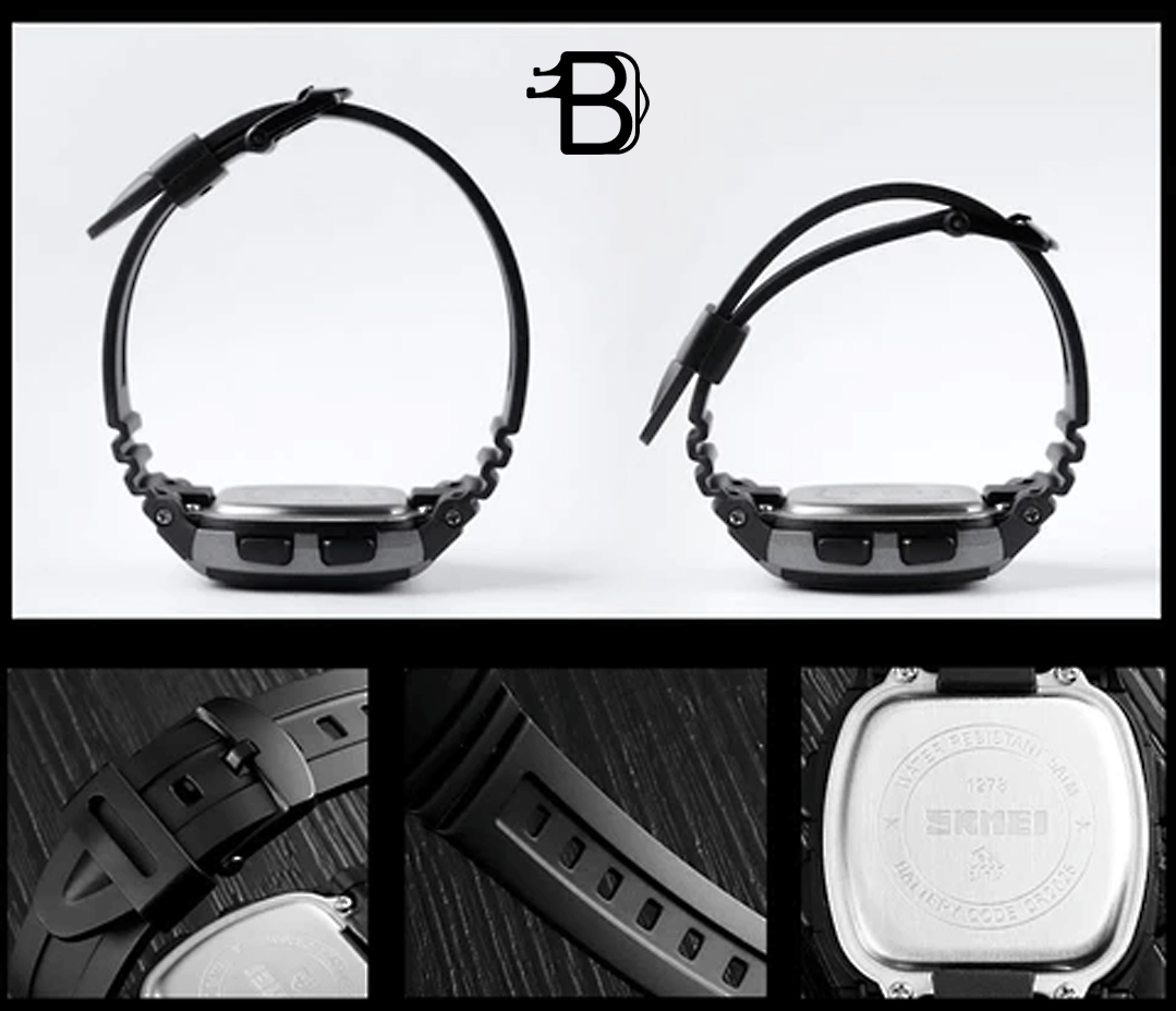 Combo Black Relógio SKMEI Digital 50M Masculino
