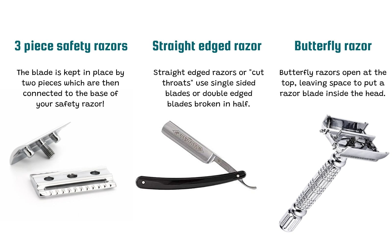 what types of safety razors are there