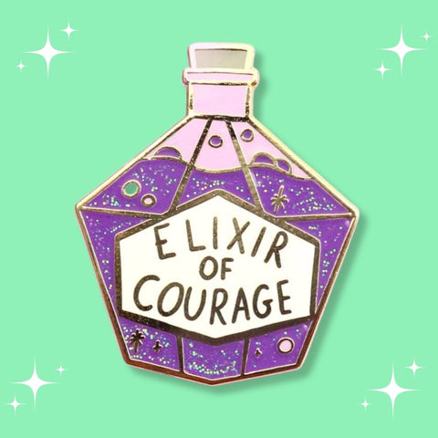 elixir of courage potion bottle enamel pin