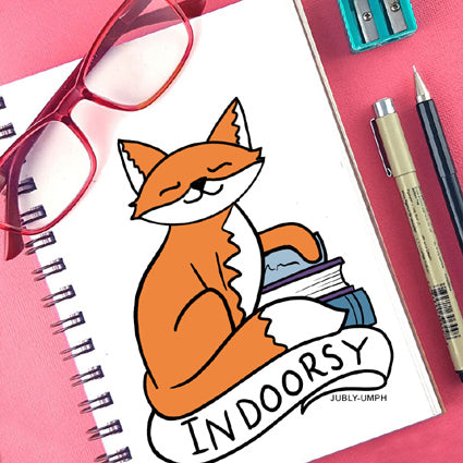 indoorsy fox illustration