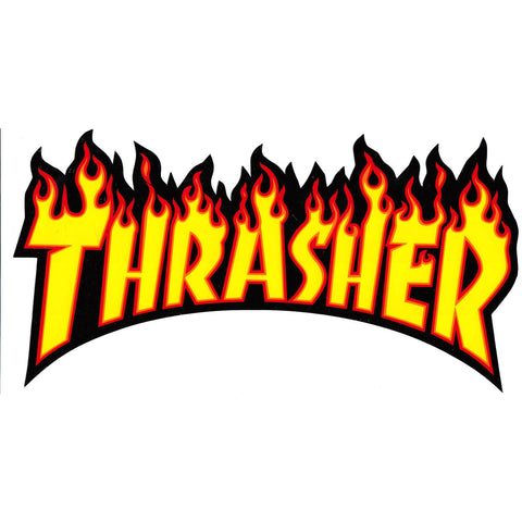 THRASHER FLAME STICKER LARGE – Skateboards Amsterdam