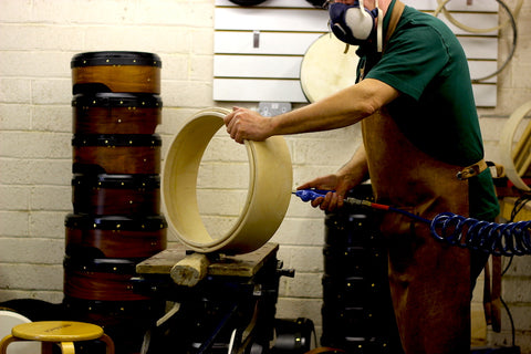 Paraic McNeela in his Bodhrán Workshop