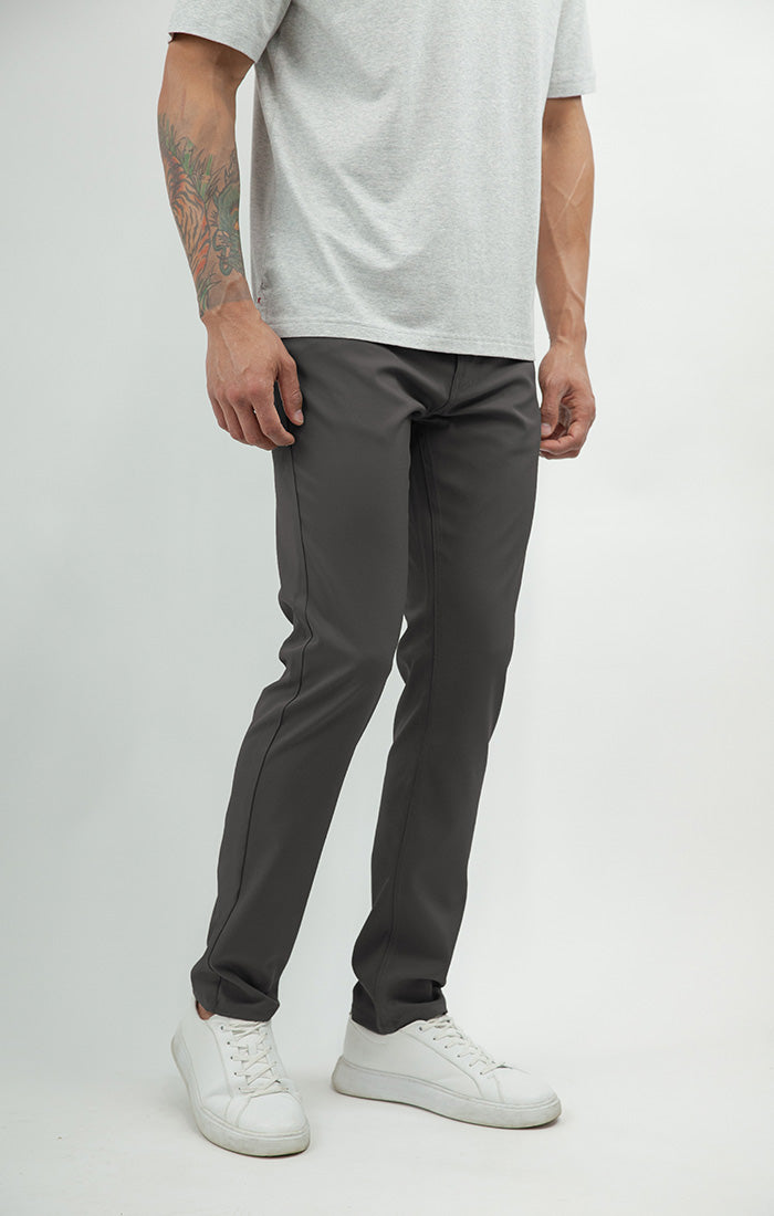 Image of Charcoal Poly Spandex Performance Tech Pant