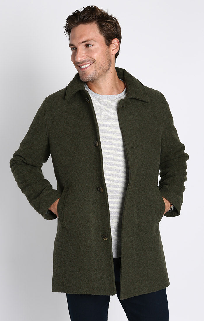 Image of Olive Mott Wool Blend Coat