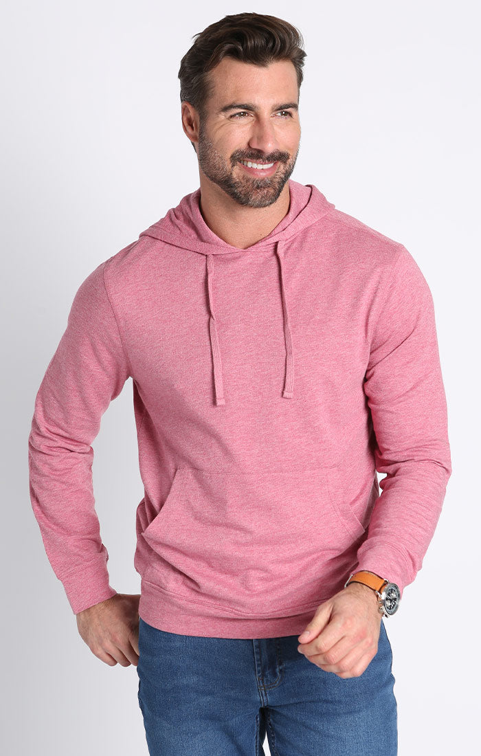 Image of Red Bedford Cotton Modal Pullover Hoodie