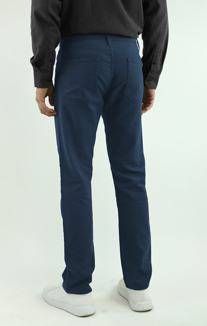 Mid Navy Straight Fit Stretch Traveler Pant