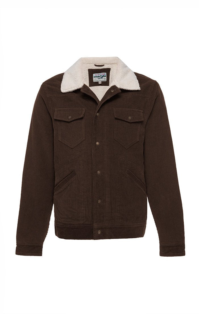 sherpa lined brown corduroy jacket