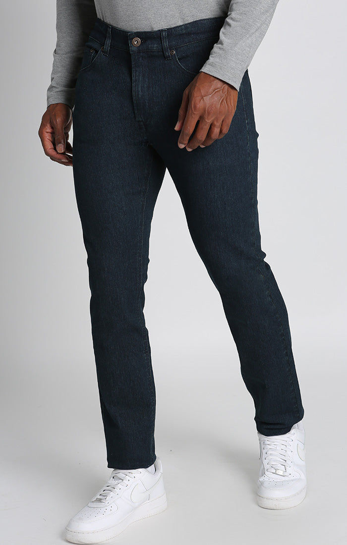 Deep Rinse Straight Fit Stretch Denim – JACHS NY