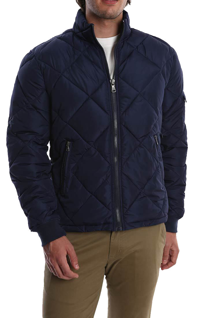 Navy Quilted Puffer Jacket – JACHS NY
