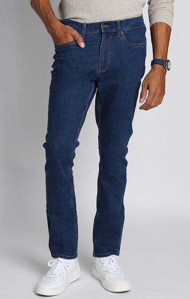 Blue Straight Fit Comfort Stretch Denim Pant – JACHS NY