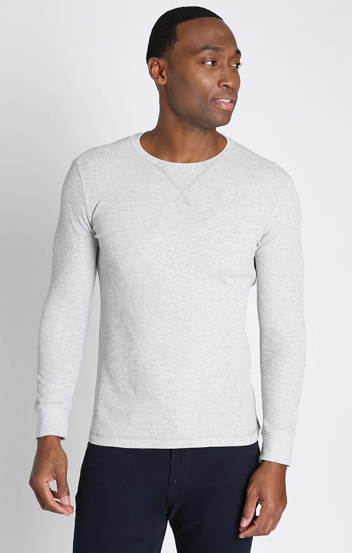 Ivory Classic Waffle Crewneck – JACHS NY