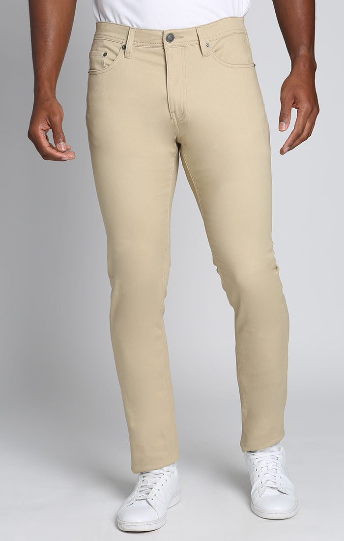 Dark Khaki Straight Fit Stretch Corduroy Pant – JACHS NY