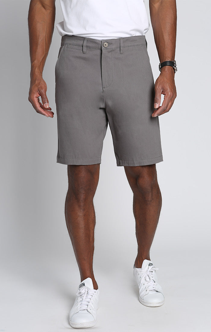 Image of Charcoal Stretch Twill Chino Short