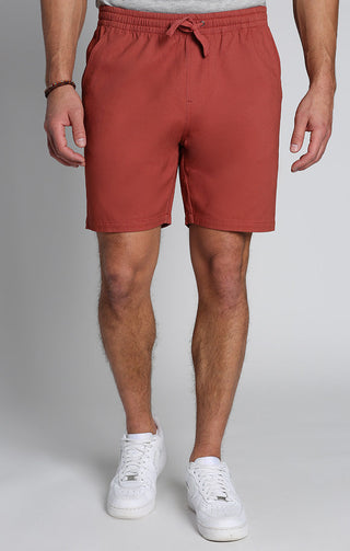 REILLY' Tall Men's Shorts: Elastic Waist, Stretch Cotton Twill - Navy