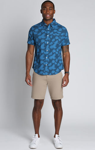 Blue Dobby Seersucker NY JACHS Short Sleeve – Shirt