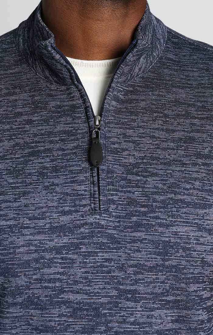 Light Grey Cotton Modal Quarter Zip Pullover – JACHS NY