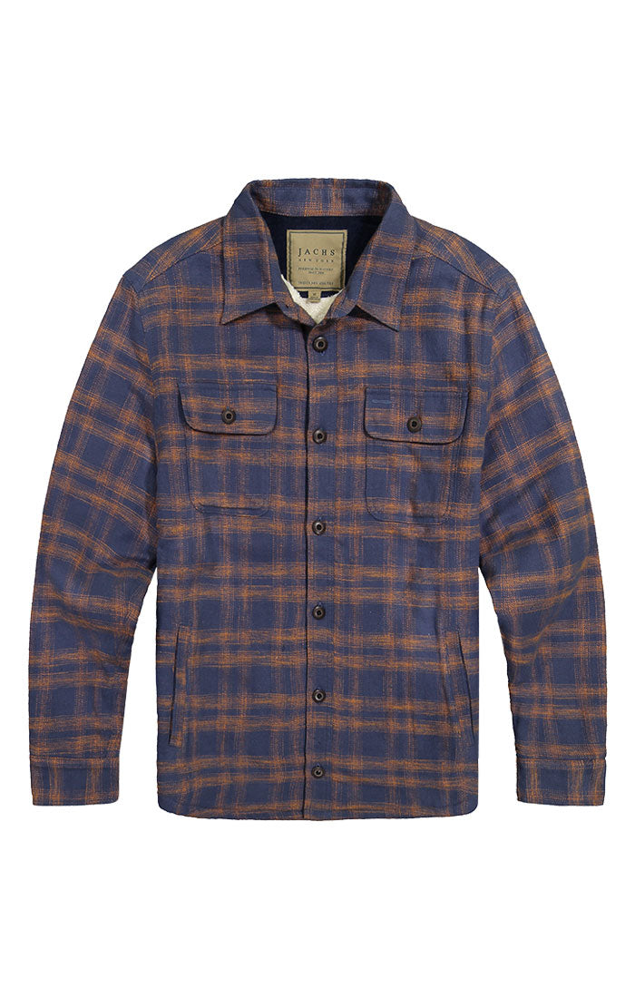 fleece lined flannel jacket with hood