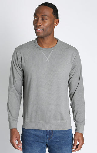 Grey Ultra Soft Ribbed Crewneck – JACHS NY