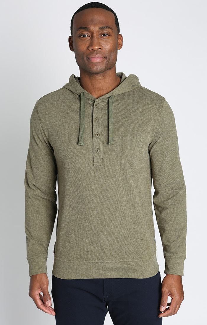 Hooded deals waffle henley