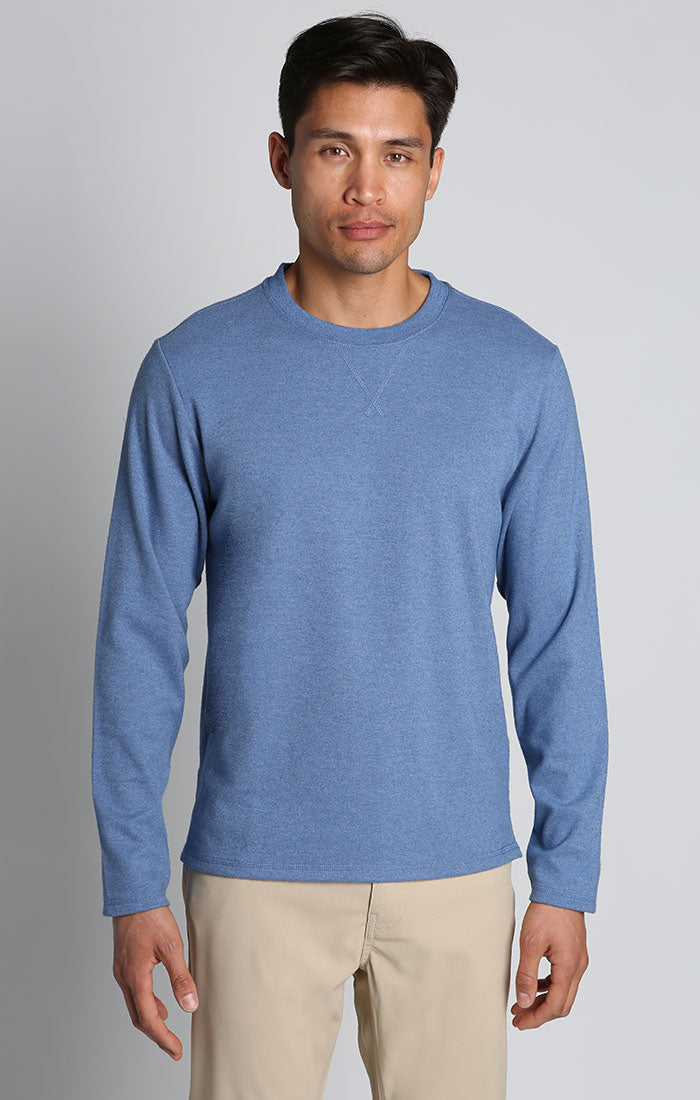 MIX_GREY_SP】scair / SPACE DYED CREW NECK SWEATER-