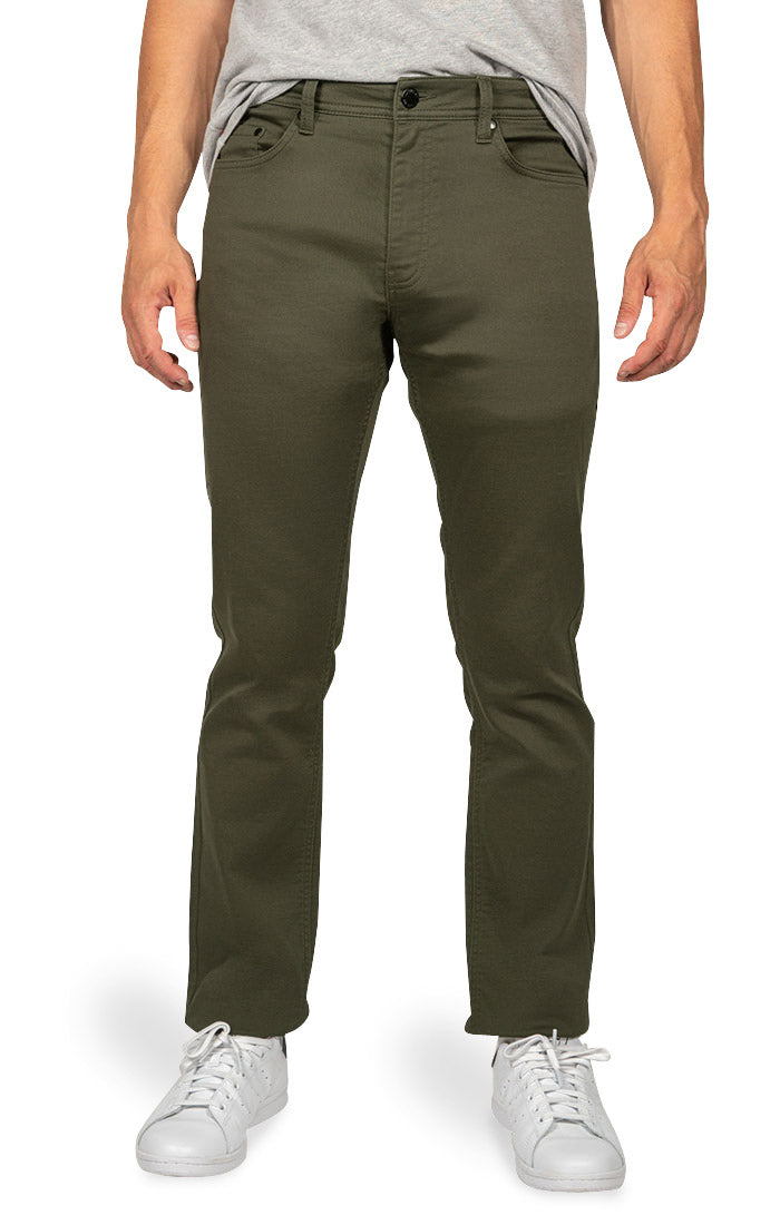 Brown Straight Fit Stretch Traveler Pant – JACHS NY