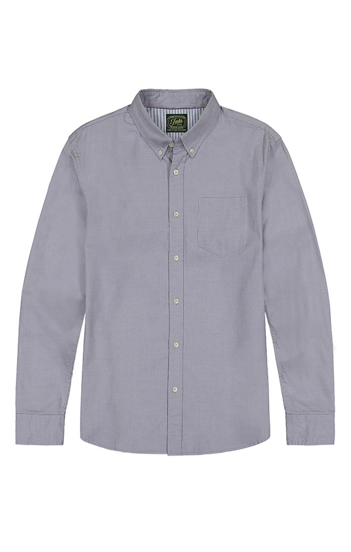 Grey Stretch Oxford Shirt