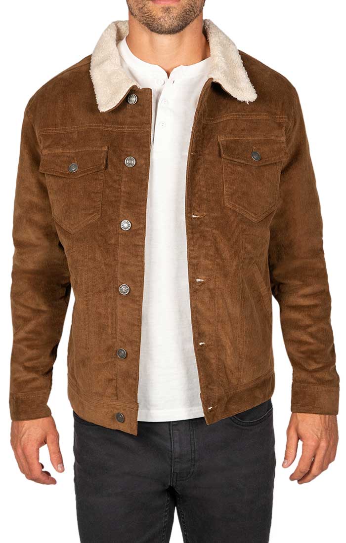 sherpa lined khaki jacket