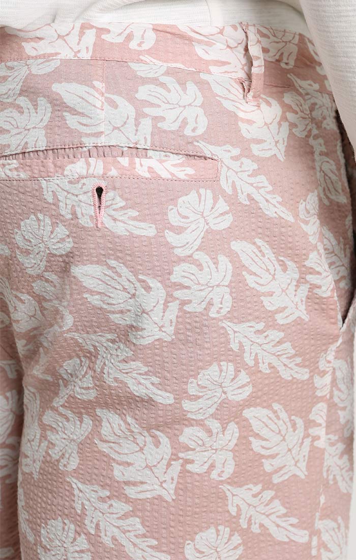 Pink Floral Seersucker Short