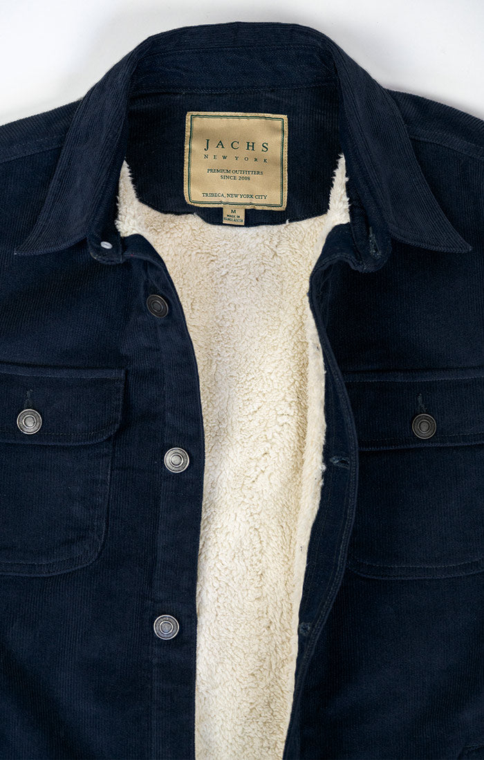 navy corduroy sherpa jacket