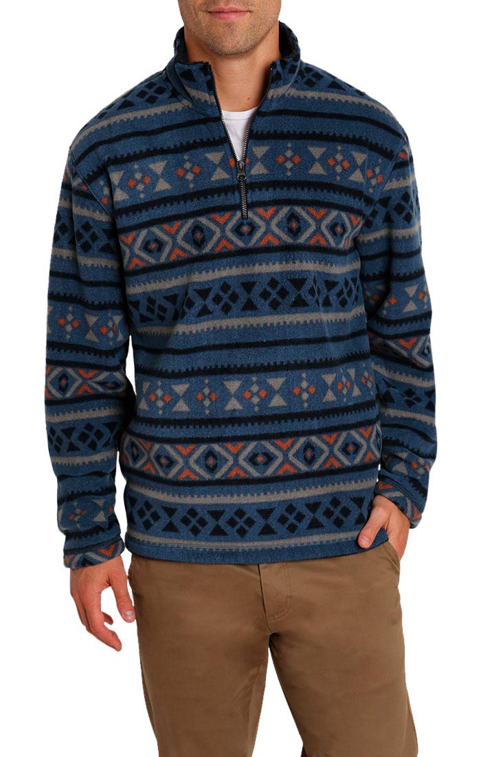 quarter zip pullover mens fleece aztec