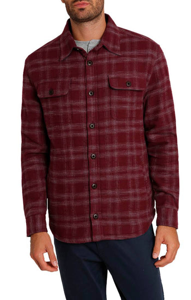 Burgundy Sherpa Lined Flannel Shirt Jacket – JACHS NY
